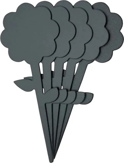 Zestaw tabliczek Securit FLOWER dwustronnych kredowych 5 szt z markerem TAG-FLOWER-5 (8718226499011) - obraz 4