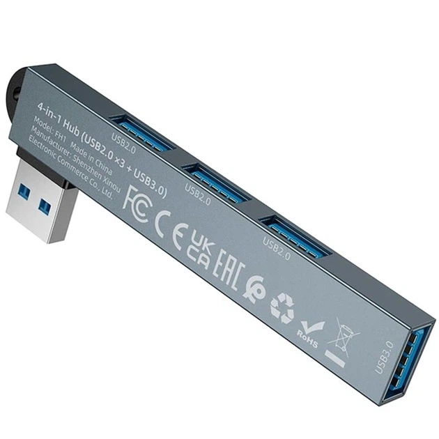 HUB BOROFONE FH1 (USB to USB 2.0 × 3 + USB 3.0) - зображення 4
