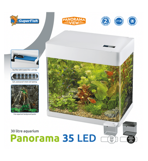 Акваріум скляний - Superfish Panorama 35 LED BLACK (A4052035) - изображение 3
