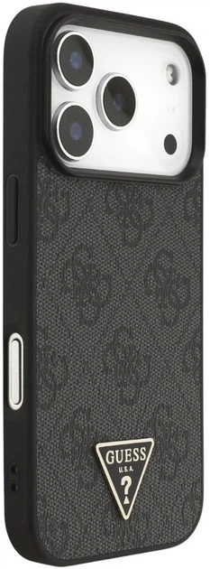 Панель Guess 4G Strap Triangle Logo MagSafe для Apple iPhone 17 Pro Black (3666339526481) - зображення 3