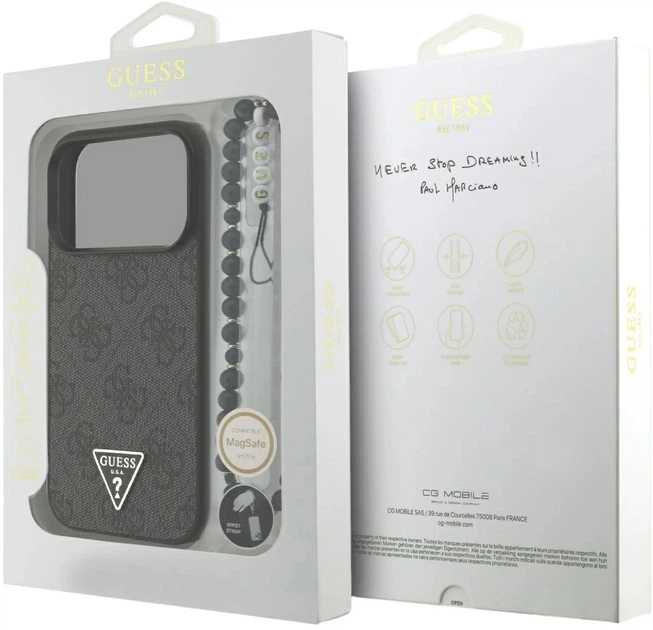 Панель Guess 4G Strap Triangle Logo MagSafe для Apple iPhone 17 Pro Black (3666339526481) - зображення 8