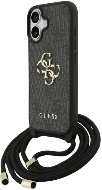 Панель Guess 4G Big Logo Cord Stap Crossbody для Apple iPhone 17 Black (3666339526733) - зображення 2