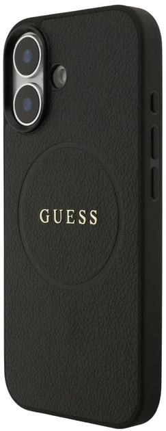 Панель Guess Grained Ring MagSafe для Apple iPhone 17 Black (3666339490881) - зображення 2