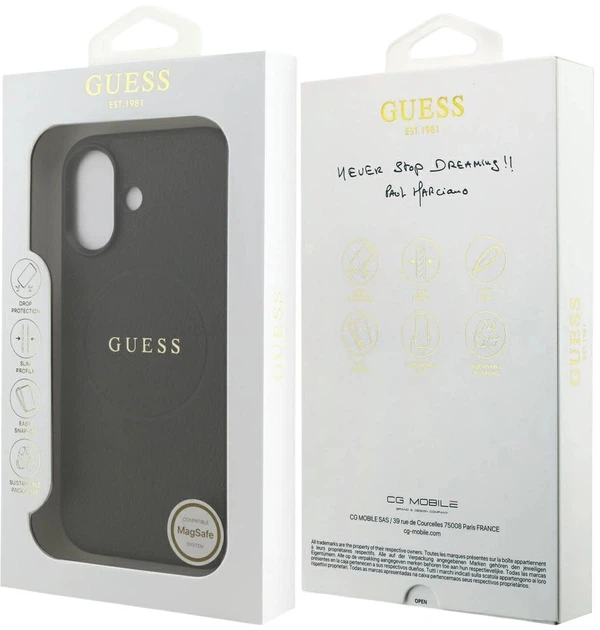Панель Guess Grained Ring MagSafe для Apple iPhone 17 Black (3666339490881) - зображення 8
