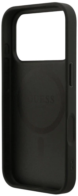 Панель Guess Grained Ring MagSafe для Apple iPhone 17 Pro Black (3666339490904) - зображення 6