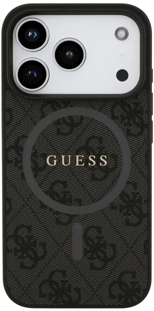 Панель Guess 4G Ring Classic Logo MagSafe для Apple iPhone 17 Pro Black (3666339490980) - зображення 3