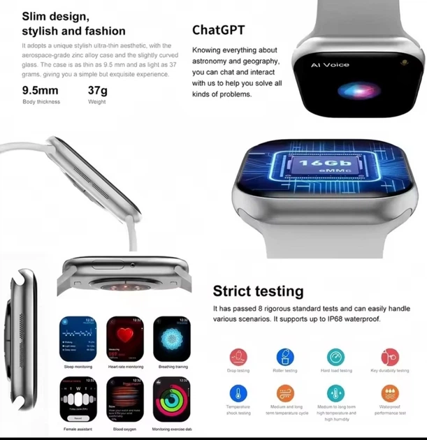New Series Watch10X GPS Track Smart Watch HD Bluetooth Call Водонепроникний спортивний SmartWatch для Apple і Android - Фото 6 New Series Watch10X GPS Track Smart Watch HD Bluetooth Call Водонепроникний спортивний SmartWatch для Apple і Android - изображение 6