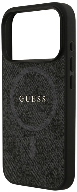 Etui plecki Guess 4G Ring Classic Logo MagSafe do Apple iPhone 17 Pro Max Black (3666339490997) - obraz 5