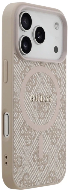 Панель Guess 4G Ring Classic Logo MagSafe для Apple iPhone 17 Pro Pink (3666339491024) - зображення 4