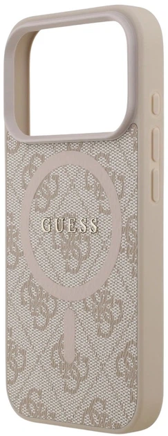 Etui plecki Guess 4G Ring Classic Logo MagSafe do Apple iPhone 17 Pro Max Pink (3666339491031) - obraz 5