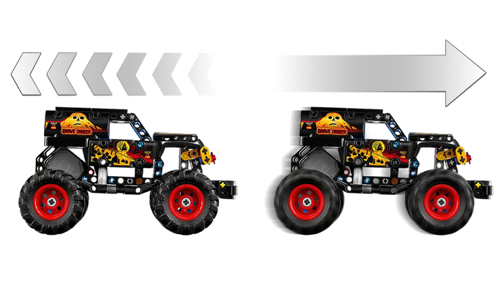 Конструктор Lego Monster Jam Grave Digger Вогонь і Лід Technic 42219 - зображення 6