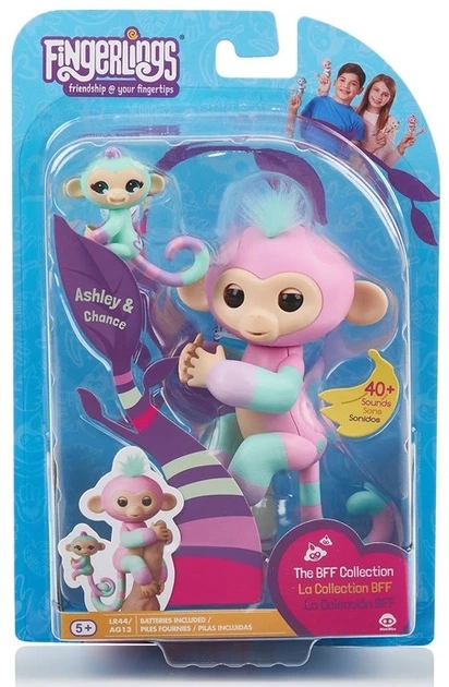 Интерактивная гламурная ручная обезьянка WowWee Fingerlings Эшли с мини-обезьянкой (W3540/3542) (771171135425) - Фото 8 Интерактивная гламурная ручная обезьянка WowWee Fingerlings Эшли с мини-обезьянкой (W3540/3542) (771171135425) - изображение 8
