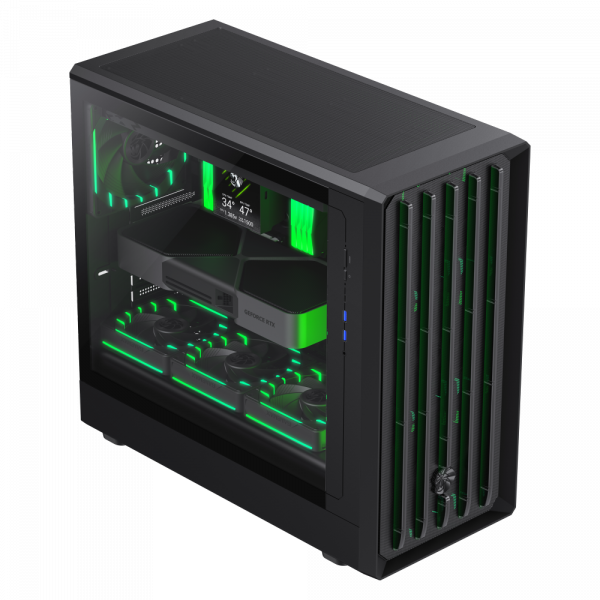 GAMEMAX Корпус комп'ютерний Mid Tower без блока живлення atx, m-atx,itx, Tempered Glass,Mesh,USB3.0x2,Type- claw 460 bk - изображение 5