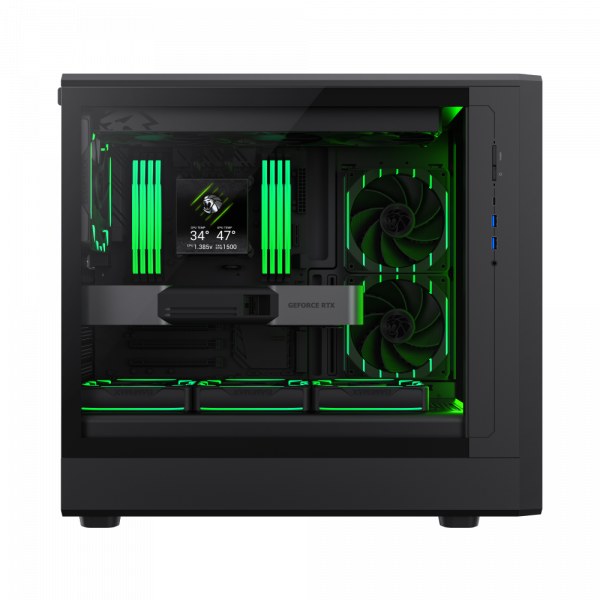 GAMEMAX Корпус комп'ютерний Mid Tower без блока живлення atx, m-atx,itx, Tempered Glass,Mesh,USB3.0x2,Type- claw 460 bk - изображение 9