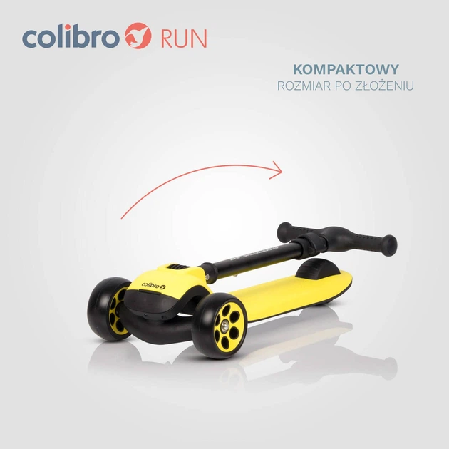 Детский трехколесный самокат Colibro Run Banana самокат с LED подсветкой колес самокат трехколесный компактно складывается - изображение 7