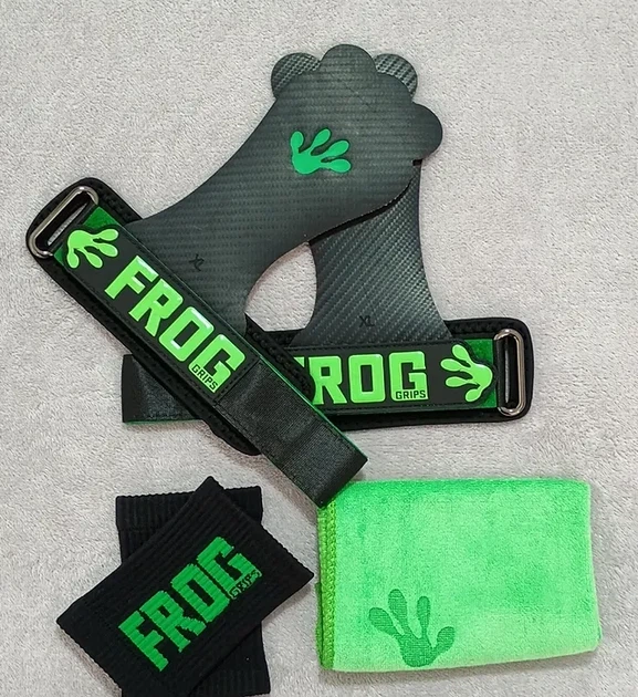 Гимнастические безмагнезионные накладки Frog ELITE GRIPS 4.0 HD, размер XL, зелёный цвет - изображение 2