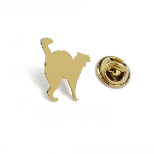 Значок из стали BROCHE брошь бижутерия Животные Кот золотистый BRGV115234 - изображение 7