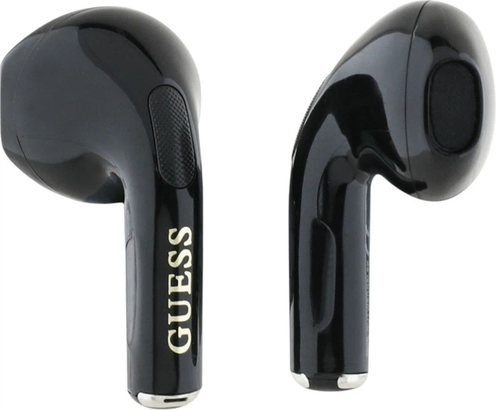 Słuchawki Guess Glossy Effect Egg Shape Printed Classic Logo TWS Black (GUTWSOGELEK) - obraz 2