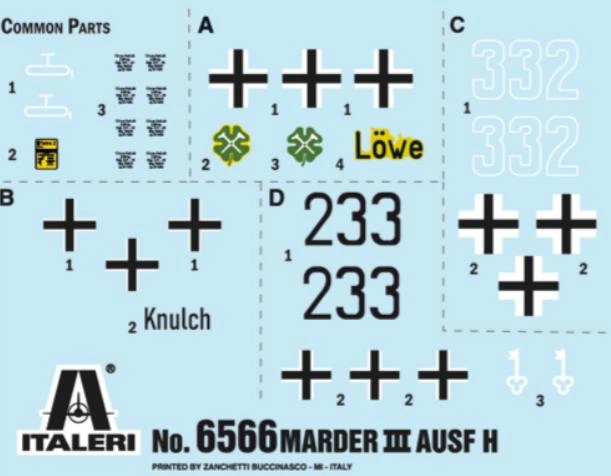 Збірна модель 1:35 танк Marder III Ausf. H Sd. Kfz.138 Italeri 6566 - зображення 3