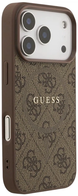 Панель Guess 4G Ring Classic Logo MagSafe для Apple iPhone 17 Pro Brown (3666339491062) - зображення 4