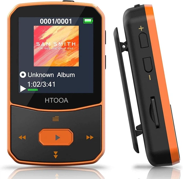MP3-плеер спортивный с клипсой (Bluetooth 5.0), 16GB + Слот SD, Диктофон, FM-радио - Фото 1 MP3-плеер спортивный с клипсой (Bluetooth 5.0), 16GB + Слот SD, Диктофон, FM-радио - изображение 1