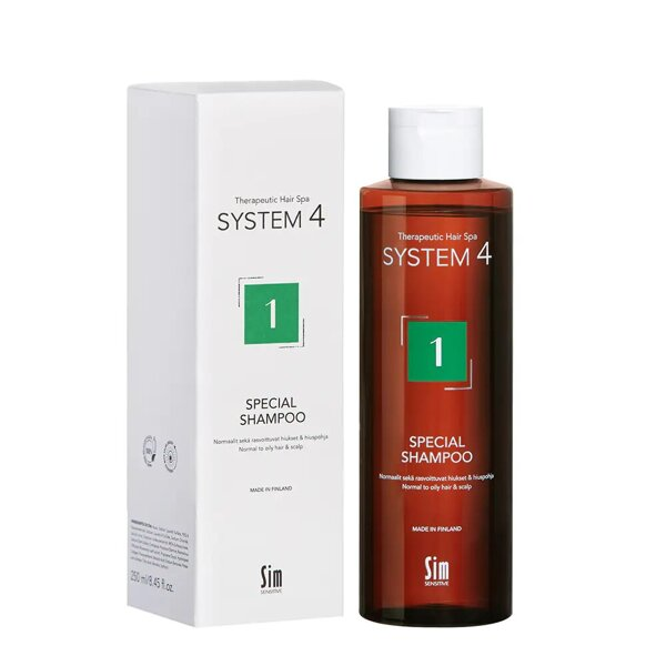 Шампунь Sim Sensitive System4 No1 для нормальной и жирной кожи 250 мл - Фото 1 Шампунь Sim Sensitive System4 No1 для нормальной и жирной кожи 250 мл - изображение 1