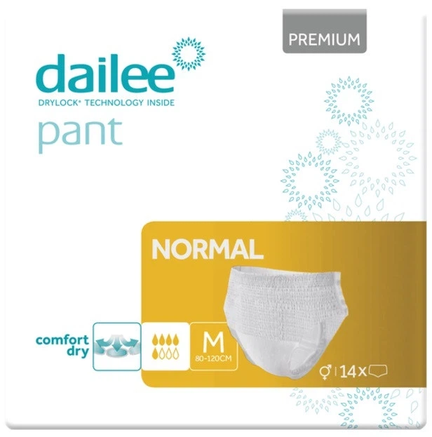 Підгузки-трусики для дорослих Dailee Pant Premium Normal Medium 14шт 80-120см - Фото 1 Підгузки-трусики для дорослих Dailee Pant Premium Normal Medium 14шт 80-120см - зображення 1