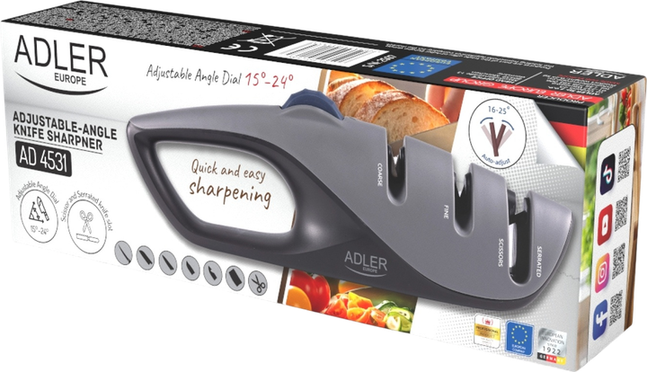 Точилка для ножів Adler з регульованим кутом (5905575911353) - зображення 2