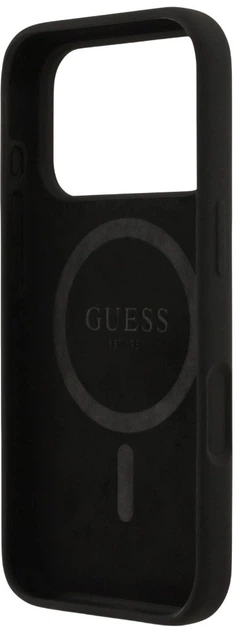 Панель Guess Silicone Triangle Logo MagSafe для Apple iPhone 17 Pro Black (3666339517137) - зображення 6