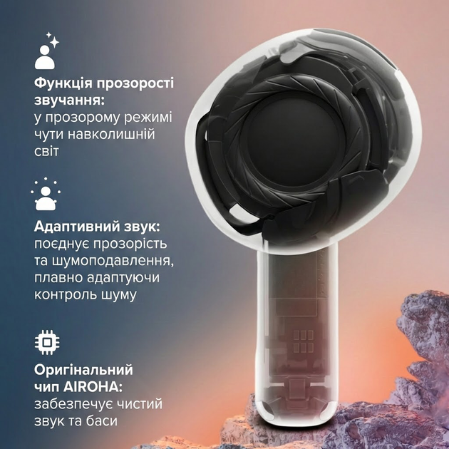 Навушники бездротові Air 4 TWS Bluetooth навушники бездротові з мікрофоном активне шумопоглинання навушники блютуз з магнітним зарядним кейсом MagSafe бездротова зарядка миттєве підключення White Kayfovo A4TWS - зображення 4