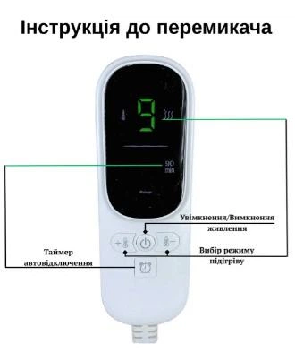 Электрическое одеяло с подогревом ElectricBlanket, 130х180 см, + Таймер - изображение 9