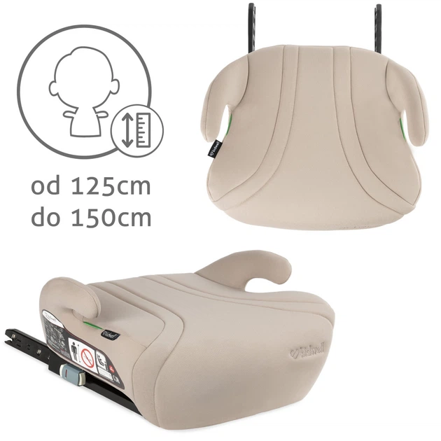 Автокрісло бустер Kidwell Bono ISOFIX Beige на ріст від 125 до 150 см бустер для авто дитяче сидіння 6–12 років установка ISOFIX безпечне автосидіння для дитини - зображення 3