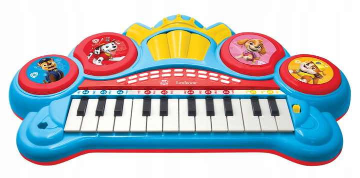 Elektroniczne pianino Lexibook K707PA Psi Patrol z mikrofonem i stołkiem (3380743093895) - obraz 3
