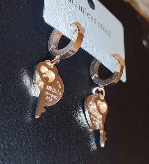 Сережки в стилі Tiffany в золотому кольорі - зображення 3