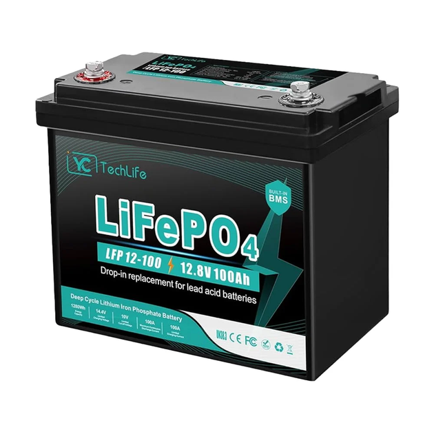 Аккумулятор TechLife LFP 12-100 (LDP 12-100) - Фото 5 Аккумулятор TechLife LFP 12-100 (LDP 12-100) - изображение 5