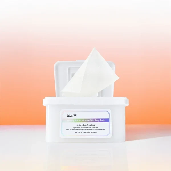 Пэды для лица с витамином C Dear, Klairs Freshly Juiced Vitamin Skin Prep Pads 80 pads - Фото 4 Пэды для лица с витамином C Dear, Klairs Freshly Juiced Vitamin Skin Prep Pads 80 pads - изображение 4