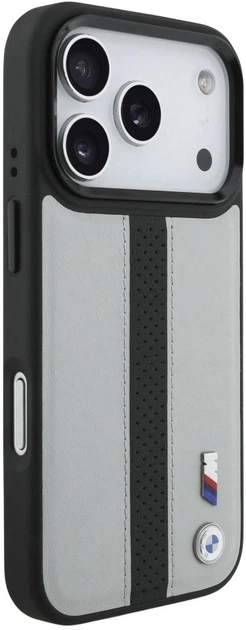 Чохол BMW M Perforated Stripe Logo MagSafe для Apple iPhone 17 Pro Grey (3666339481988) - зображення 4
