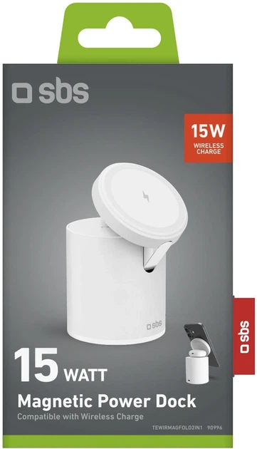 Ładowarka bezprzewodowa SBS 2-w-1 15 W (8018417490996) - obraz 2