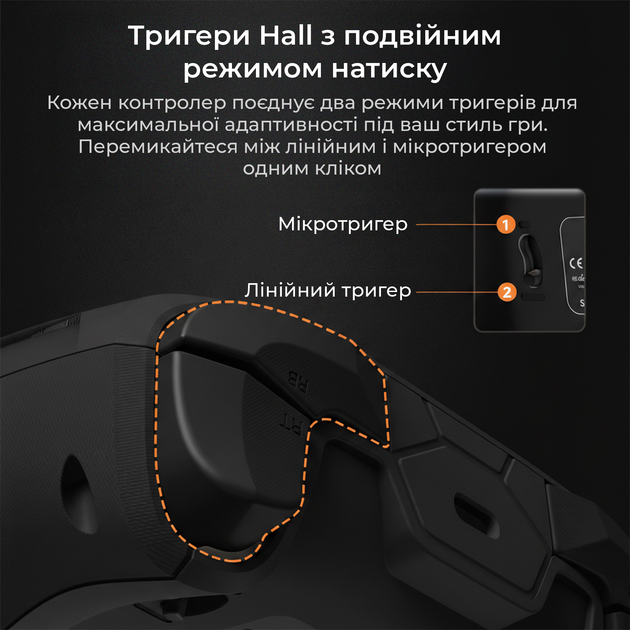 Бездротовий геймпад із зарядною станцією Ajazz GP100S 2.4G/BT/USB Switch/PC/iOS/Android RGB Black (GP100S-B) - Фото 11 Бездротовий геймпад із зарядною станцією Ajazz GP100S 2.4G/BT/USB Switch/PC/iOS/Android RGB Black (GP100S-B) - зображення 11