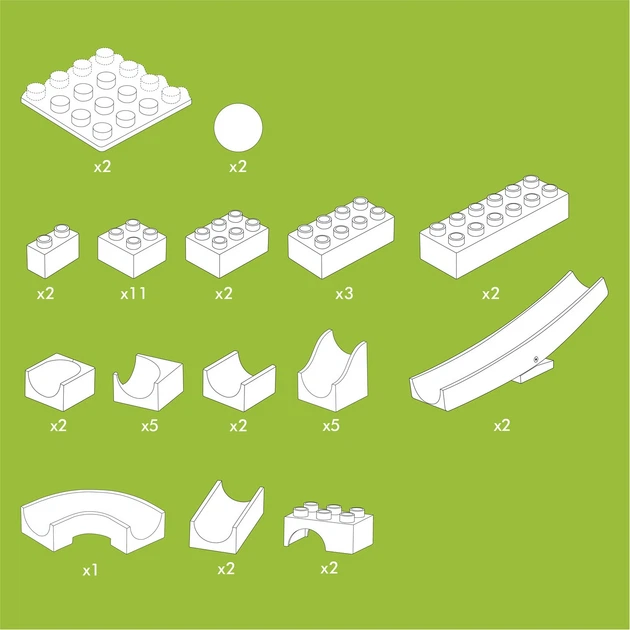 Набір додатків до треків Hubelino Wip Wap 45 елементів 420503 (4250331420503) - зображення 6