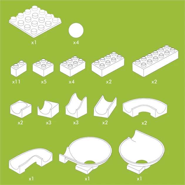 Tor kulkowy Hubelino 44 elementy 420589 (4250331420589) - obraz 6