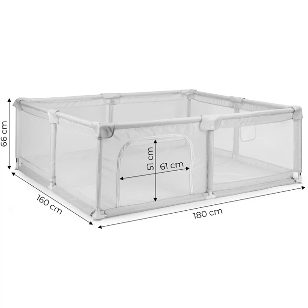 Манеж дитячий майданчик EcoToys 180 x 160 см + сумка Cірий (PP008-1816) - зображення 5