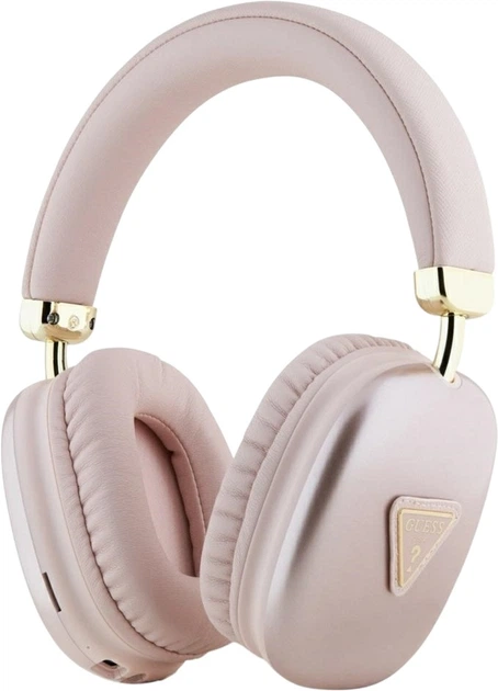 Навушники Guess Metallic Triangle Logo Pink (GUBHK1SATSP) - Фото 2 Навушники Guess Metallic Triangle Logo Pink (GUBHK1SATSP) - зображення 2