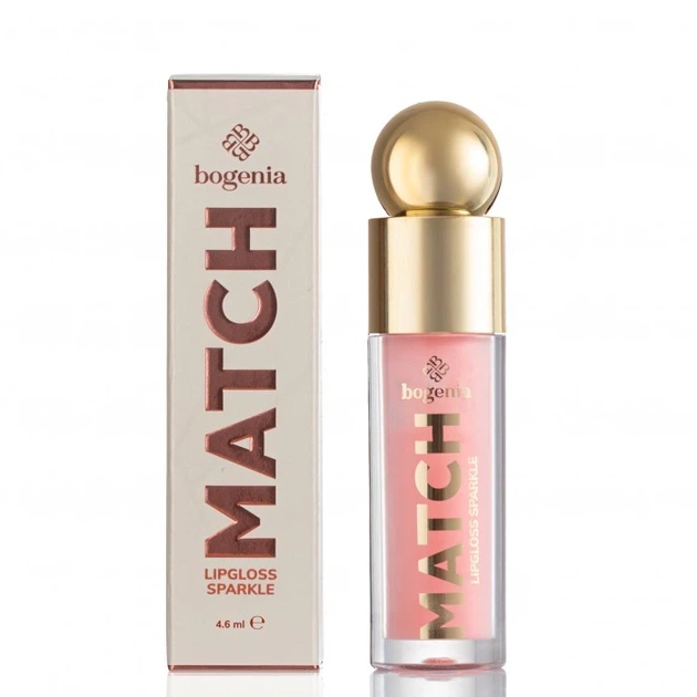 Блиск для губ Bogenia Match Lipgloss Sparkle BG712, 003 Світло-рожевий, 4.6 мл - Фото 3 Блиск для губ Bogenia Match Lipgloss Sparkle BG712, 003 Світло-рожевий, 4.6 мл - зображення 3