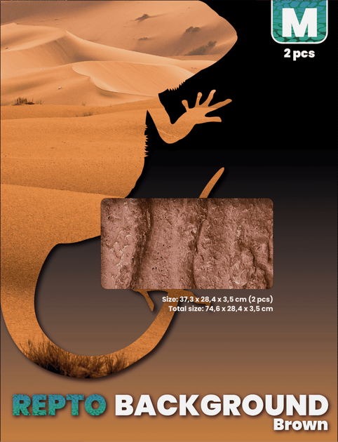 Задній фон для тераріуму REPTO BACKGROUND BROWN 76X30X30 (R1100725) - зображення 3