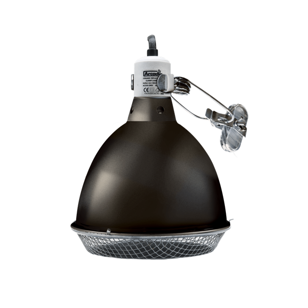 ARCADIA REFLECTOR CLAMP LAMP WITH CERAMIC HOLDER E27 20CM GRAPHITE (R2100075) Світильник для тераріуму - Фото 2 ARCADIA REFLECTOR CLAMP LAMP WITH CERAMIC HOLDER E27 20CM GRAPHITE (R2100075) Світильник для тераріуму - зображення 2