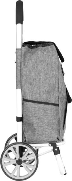 Wózek na zakupy ModernHome by Multistore z dużymi kołami 33 l Szary (PGJSFC020-GY) - obraz 3