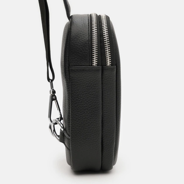 Сумка слинг через плечо женская из натуральной кожи Laras K107107bl Черная (ROZ6501064363) - Фото 4 Сумка слинг через плечо женская из натуральной кожи Laras K107107bl Черная (ROZ6501064363) - изображение 4