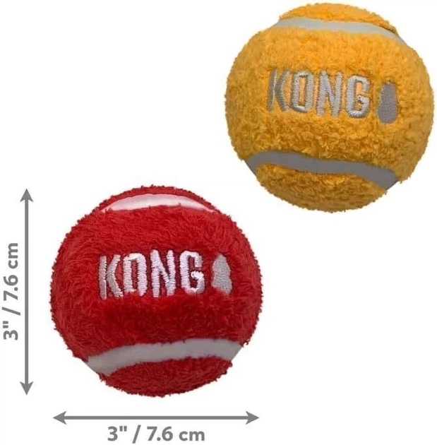 Zestaw piłek dla psów Kong Sport Softies 7.6 cm 2 szt (35585529110) - obraz 3