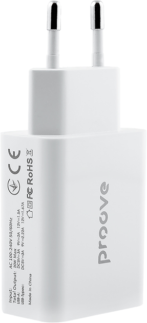 Ładowarka sieciowa Proove Rapid 20W (Type-C + USB) (RAPID 20W USB/USB-C) - obraz 2